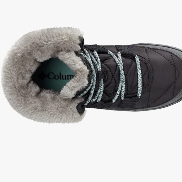 Columbia Youth size 4 Minx Shorty Omni heat waterproof-K snow boot in black/grey - Picture 6 of 15